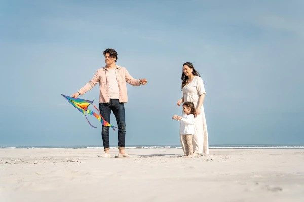 Gezin Ameland vlieger