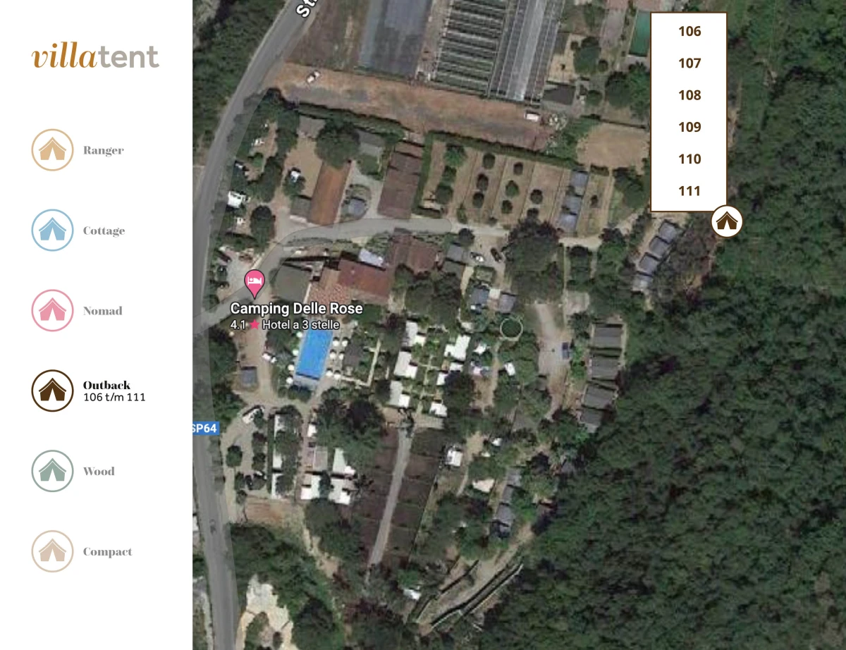 Villatent - Plattegrond Camping Delle Rose- 2025 Villatent - Plattegrond Camping Delle Rose- 2025
