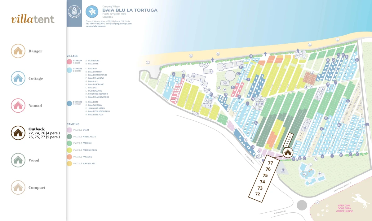 Villatent-Plattegrond-Camping-Village-Baia-Blu-La-Tortuga-2024
