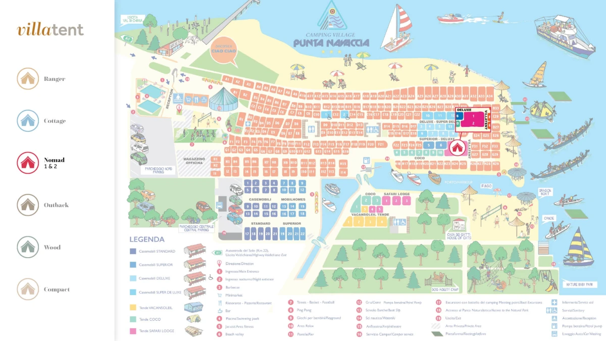 Villatent- Plattegrond- Camping Village Punta Navaccia-2025