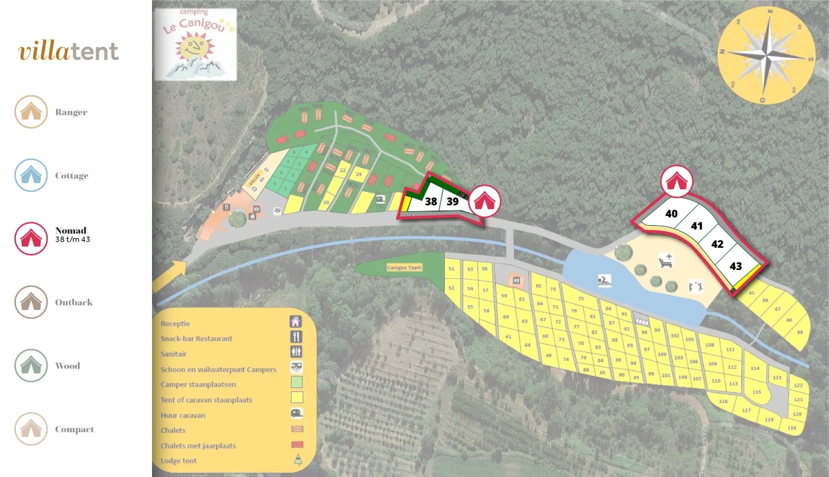 Villatent-Plattegrond-Camping Le Canigou - 2025