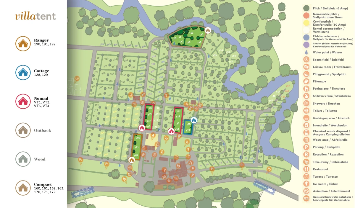 Villatent-Plattegrond- Camping 'T-Geuldal-2025